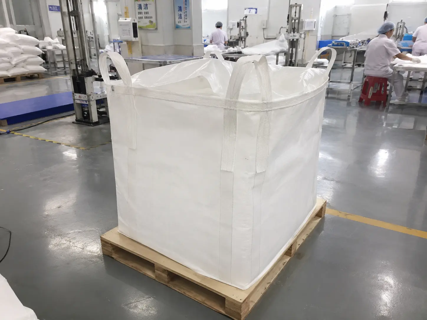 White food grade FIBC bulk bag with PE liner for food and feed ingredients